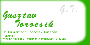 gusztav torocsik business card