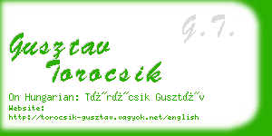 gusztav torocsik business card